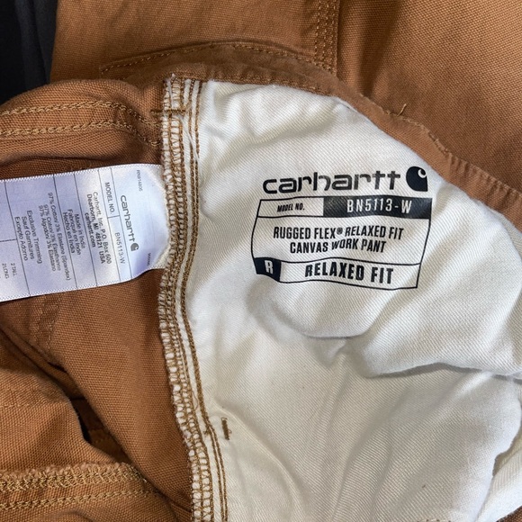 Carhartt Relaxed Fit Women's Tan Work Pants - Picture 5 of 5